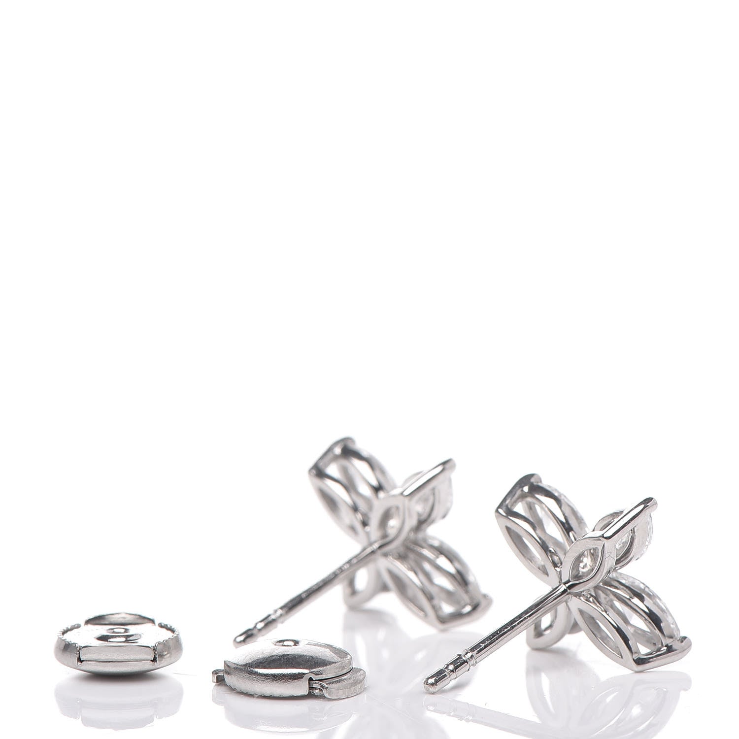 Tiffany Platinum Diamond Large Victoria Earrings 3 of 4