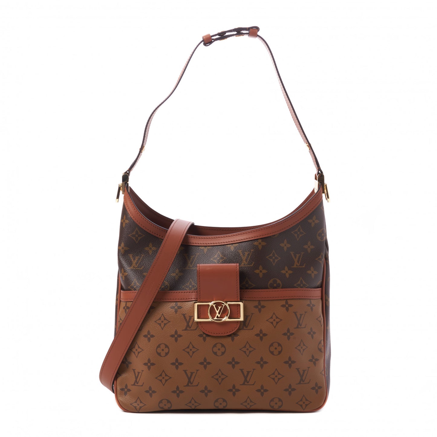 Reverse Monogram Dauphine Hobo MM