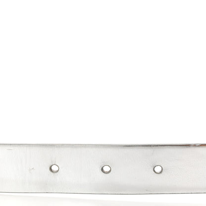 Chanel Calfskin CC Mirror Belt 75 30 Silver 6 of 7
