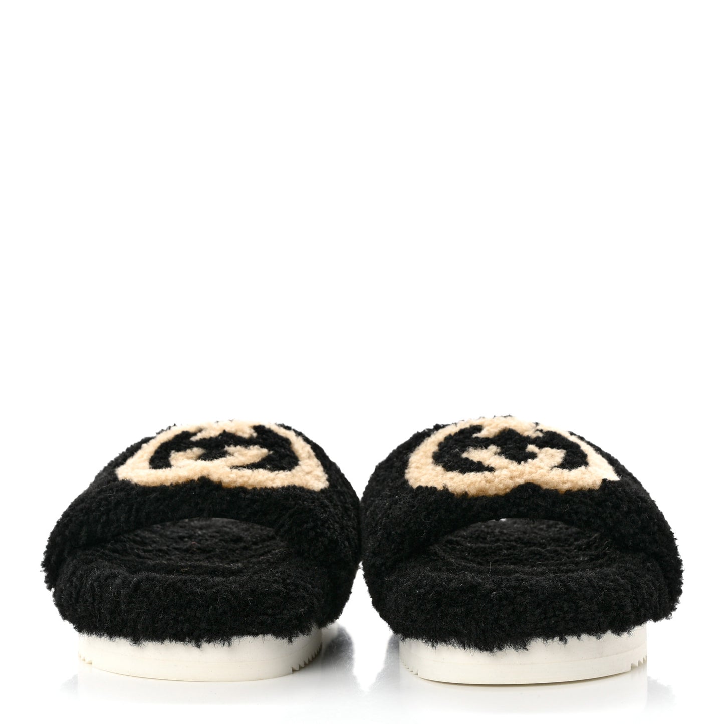 Shearling Womens Eileen Slide Sandals 37 Black Butterscotch