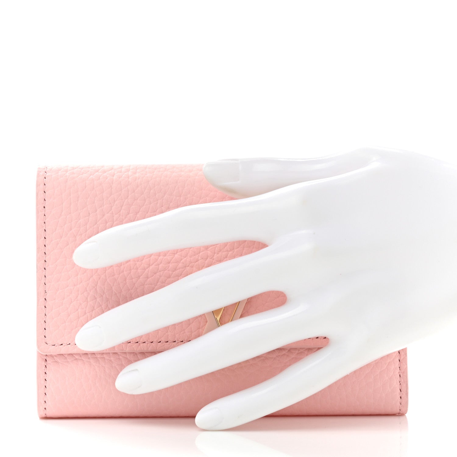 Louis Vuitton Taurillon Capucines Compact Wallet Rose 2 of 8