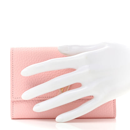 Louis Vuitton Taurillon Capucines Compact Wallet Rose 2 of 8
