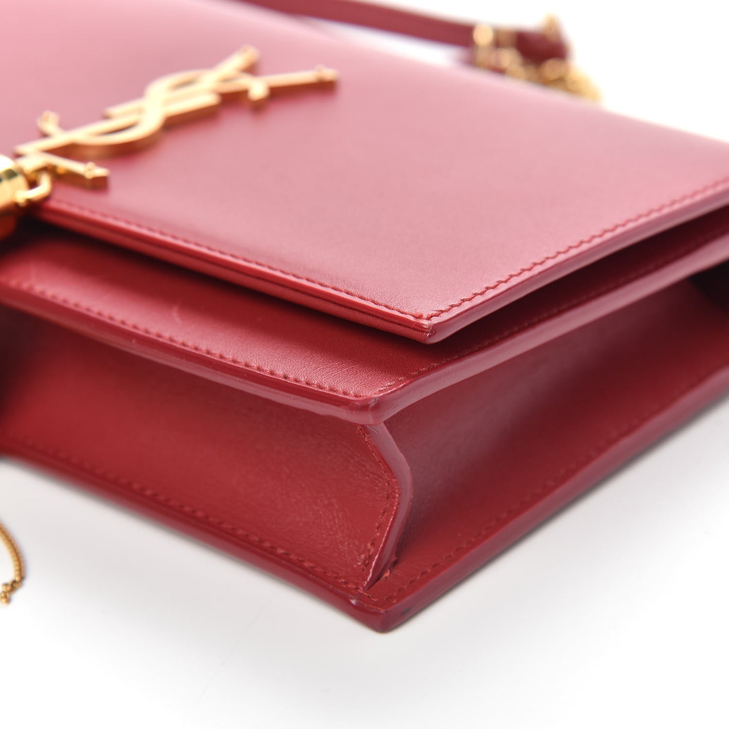 Smooth Calfskin Classic Monogram Kate Tassel Chain Wallet New Lipstick