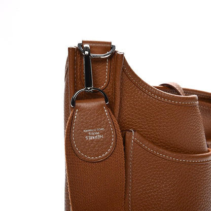 Hermes Taurillon Clemence Evelyne III PM Gold 7 of 9