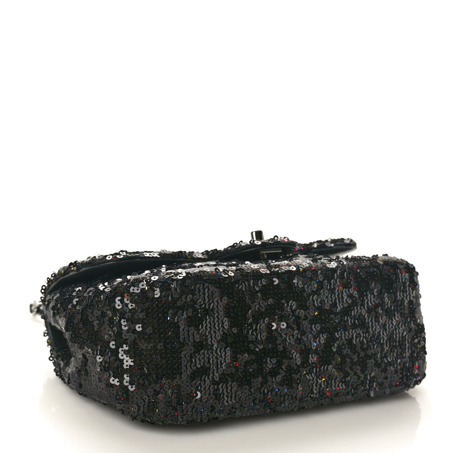 Sequin Small Single Flap Black Multicolor