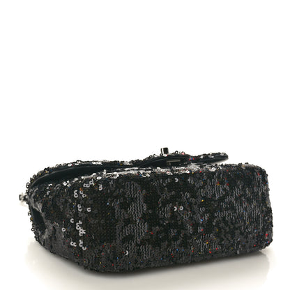 Chanel Sequin Small Single Flap Black Multicolor 4 of 10