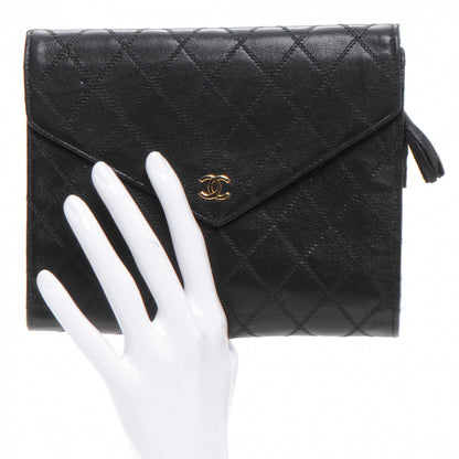 Chanel Diamond Stitch Compact Wallet Black 2 of 8