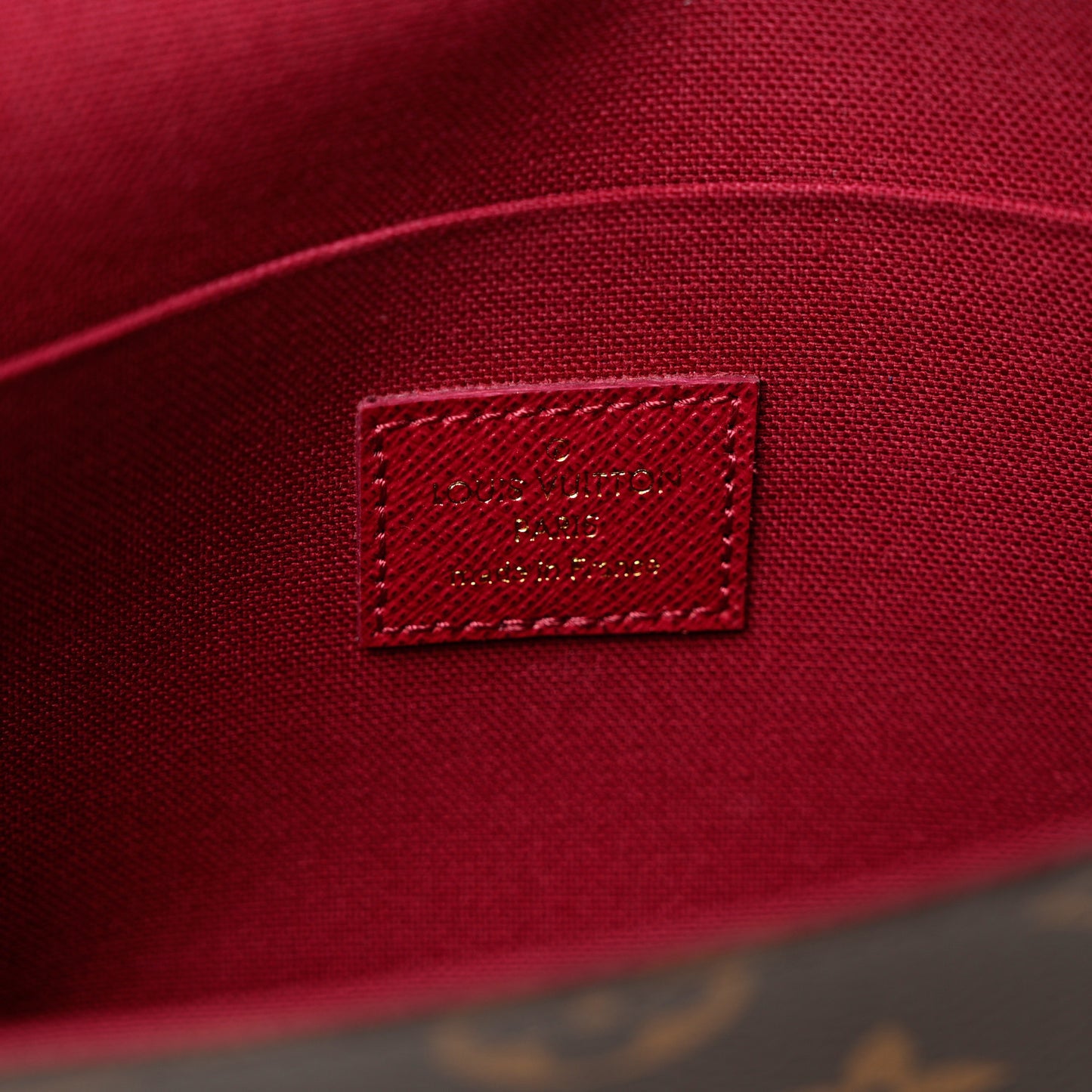 Monogram Pochette Felicie Chain Wallet Fuchsia