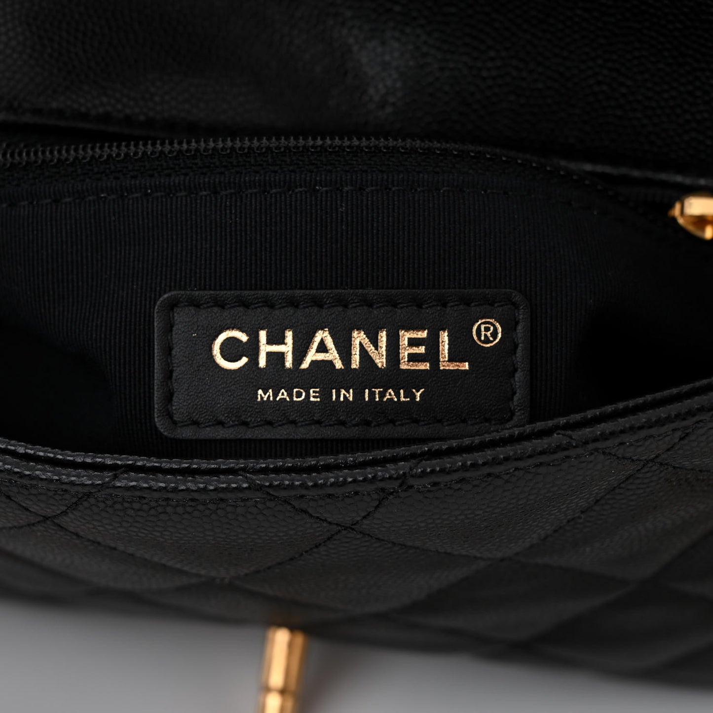 Caviar Quilted Mini CC You Flap Black