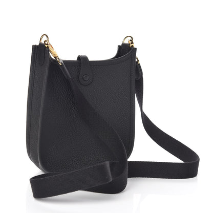 Hermes Taurillon Clemence Evelyne TPM Black 3 of 10