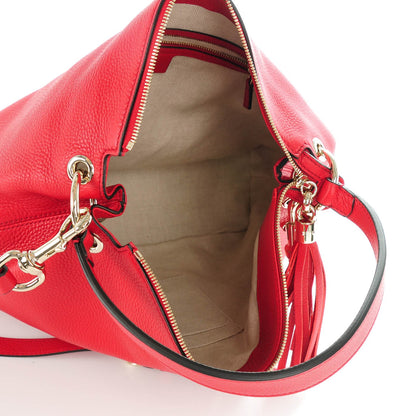Gucci Pebbled Calfskin Large Soho Hobo Tabasco Red 5 of 7