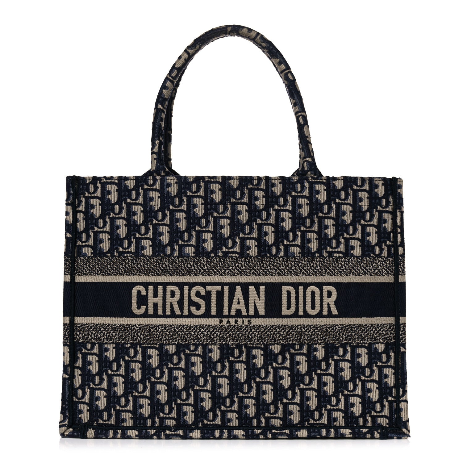 Christian Dior Oblique Medium Book Tote Blue Multicolor 1 of 15