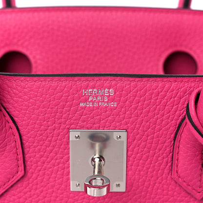 Hermes Taurillon Clemence Birkin 30 Rose Shocking 6 of 13