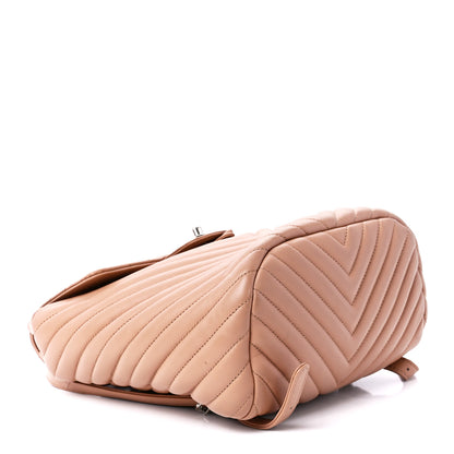 Chanel Calfskin Chevron Quilted Small Urban Spirit Backpack Beige 4 of 12