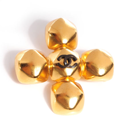 Chanel CC Maltese Brooch Gold 1 of 6
