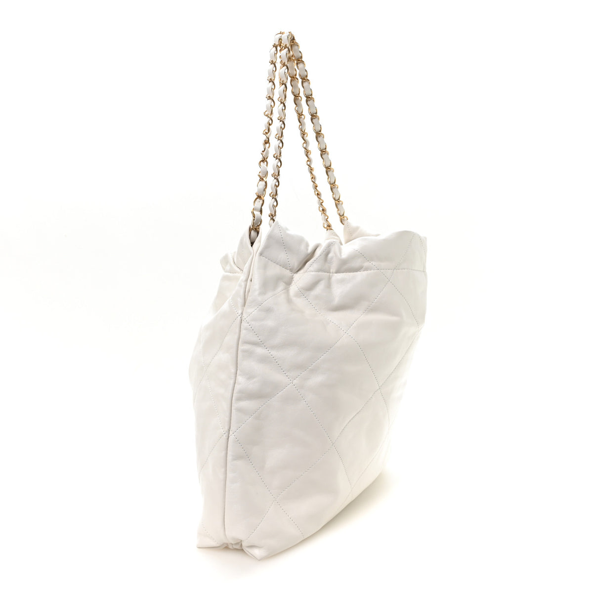 Chanel Shiny Calfskin Quilted Chanel 22 White 4 of 11