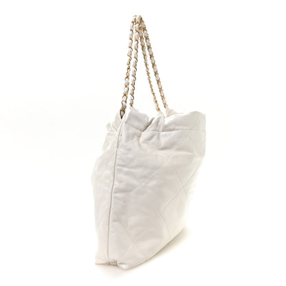 Chanel Shiny Calfskin Quilted Chanel 22 White 4 of 11
