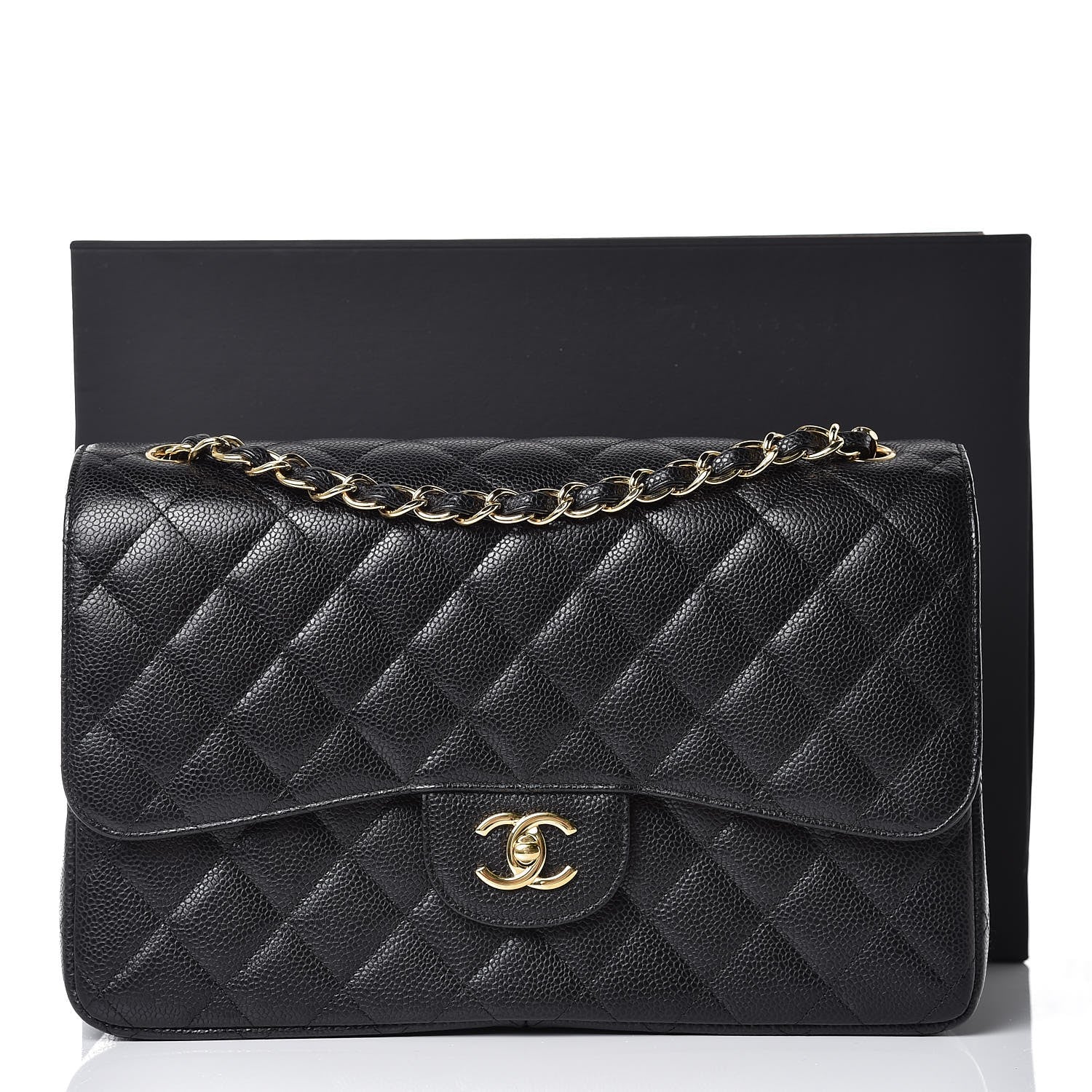 Chanel Caviar Quilted Jumbo Double Flap Black 8 of 8