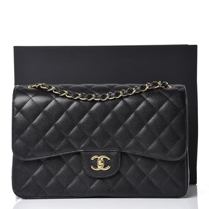 Chanel Caviar Quilted Jumbo Double Flap Black 8 of 8