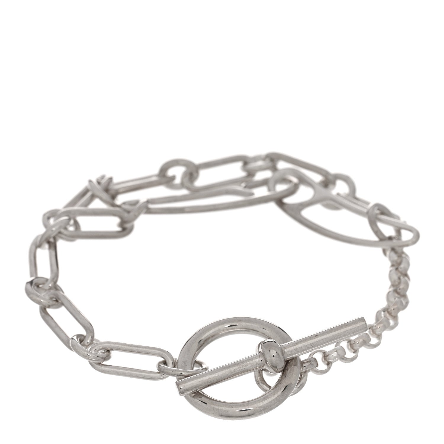 Hermes Sterling Silver Chaine d'Ancre Punk Bracelet ST 2 of 4