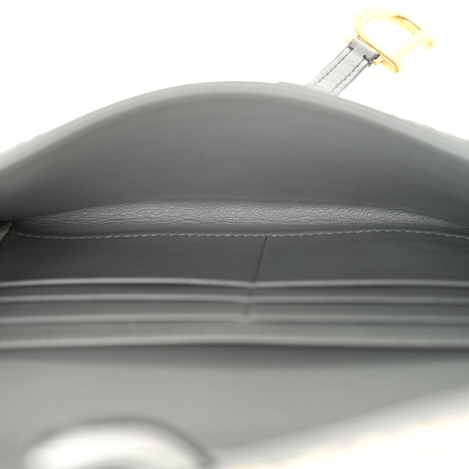 Christian Dior Oblique Saddle Chain Long Wallet Grey 6 of 14