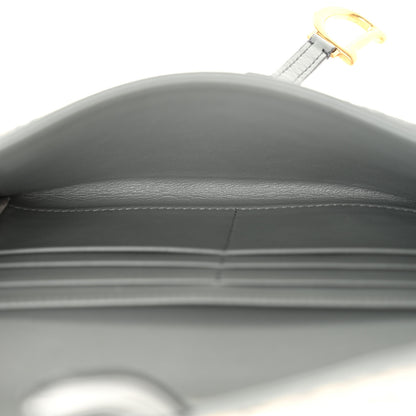 Christian Dior Oblique Saddle Chain Long Wallet Grey 6 of 14