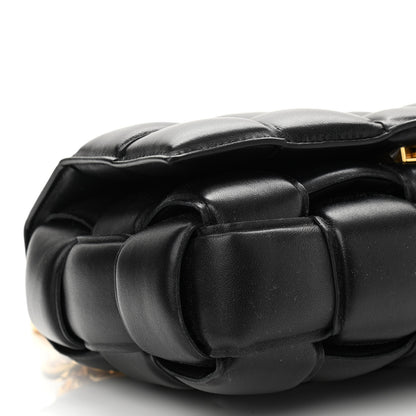Bottega Veneta Lambskin Maxi Intreccio Padded Chain Cassette Crossbody Bag Black 9 of 10