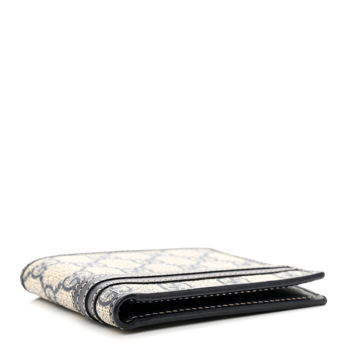 GG Plus Monogram Web Bi-Fold Wallet Navy