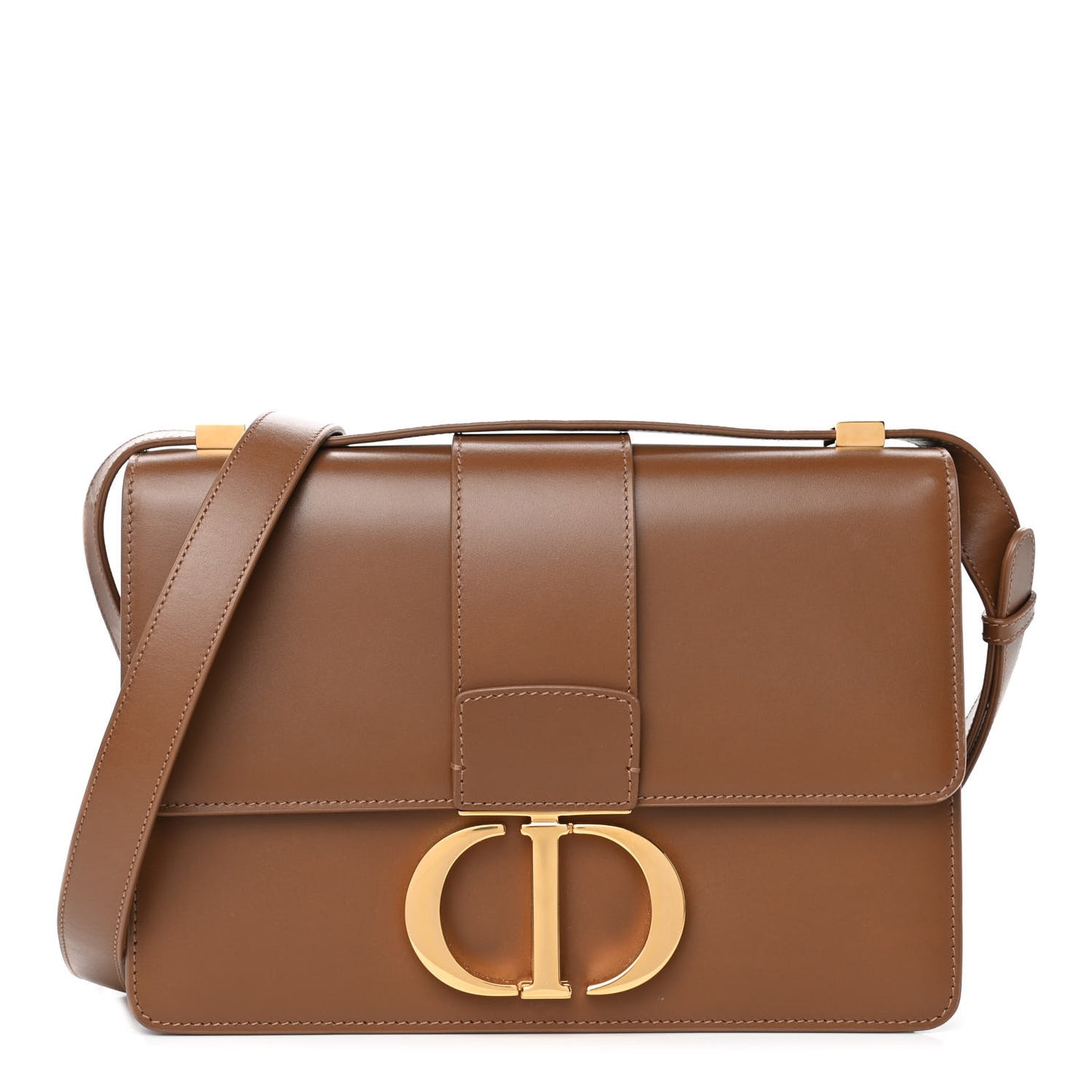 Smooth Calfskin 30 Montaigne Flap Bag Brown
