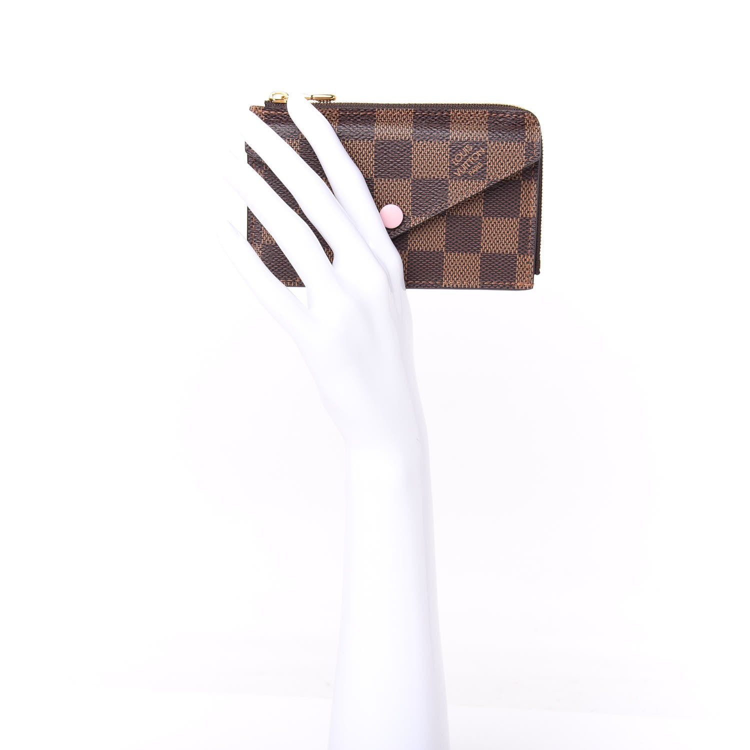 Louis Vuitton Damier Ebene Recto Verso Card Holder Rose Ballerine 2 of 6