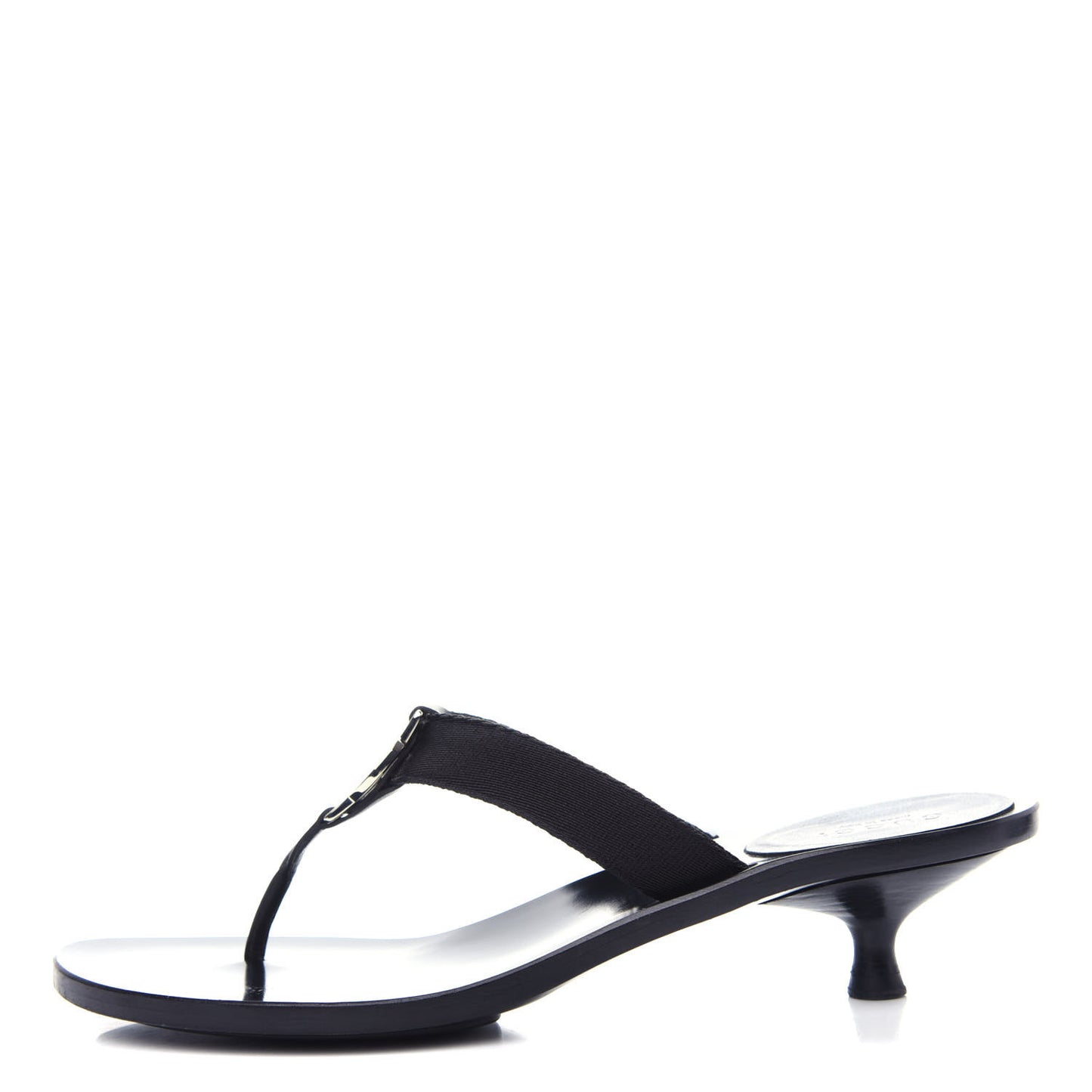 Nylon GG Reins Thong Sandals 37 Black