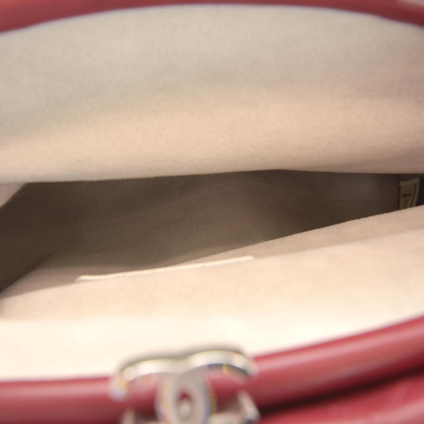 Lambskin Quilted Clutch Red