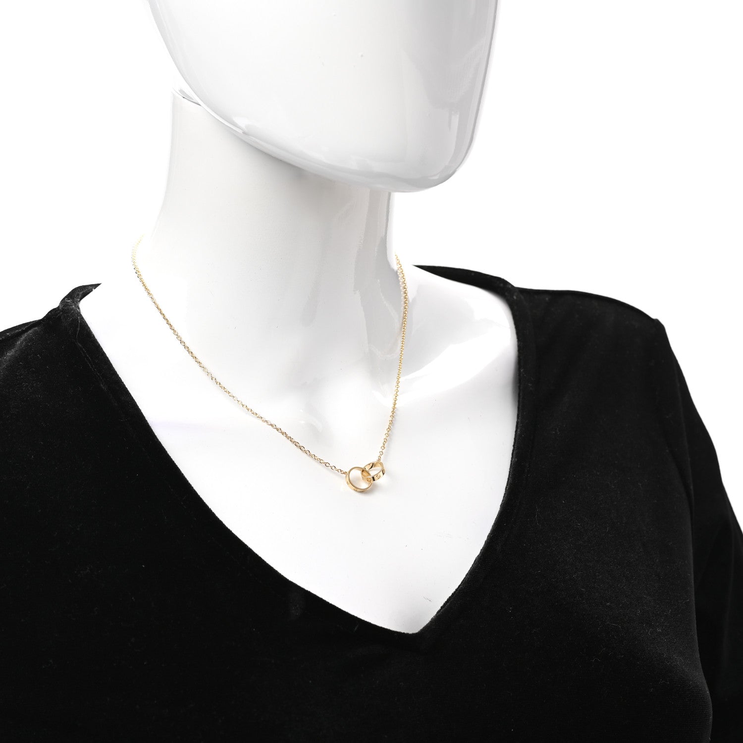 Cartier 18K Yellow Gold Interlocking LOVE Necklace 2 of 8