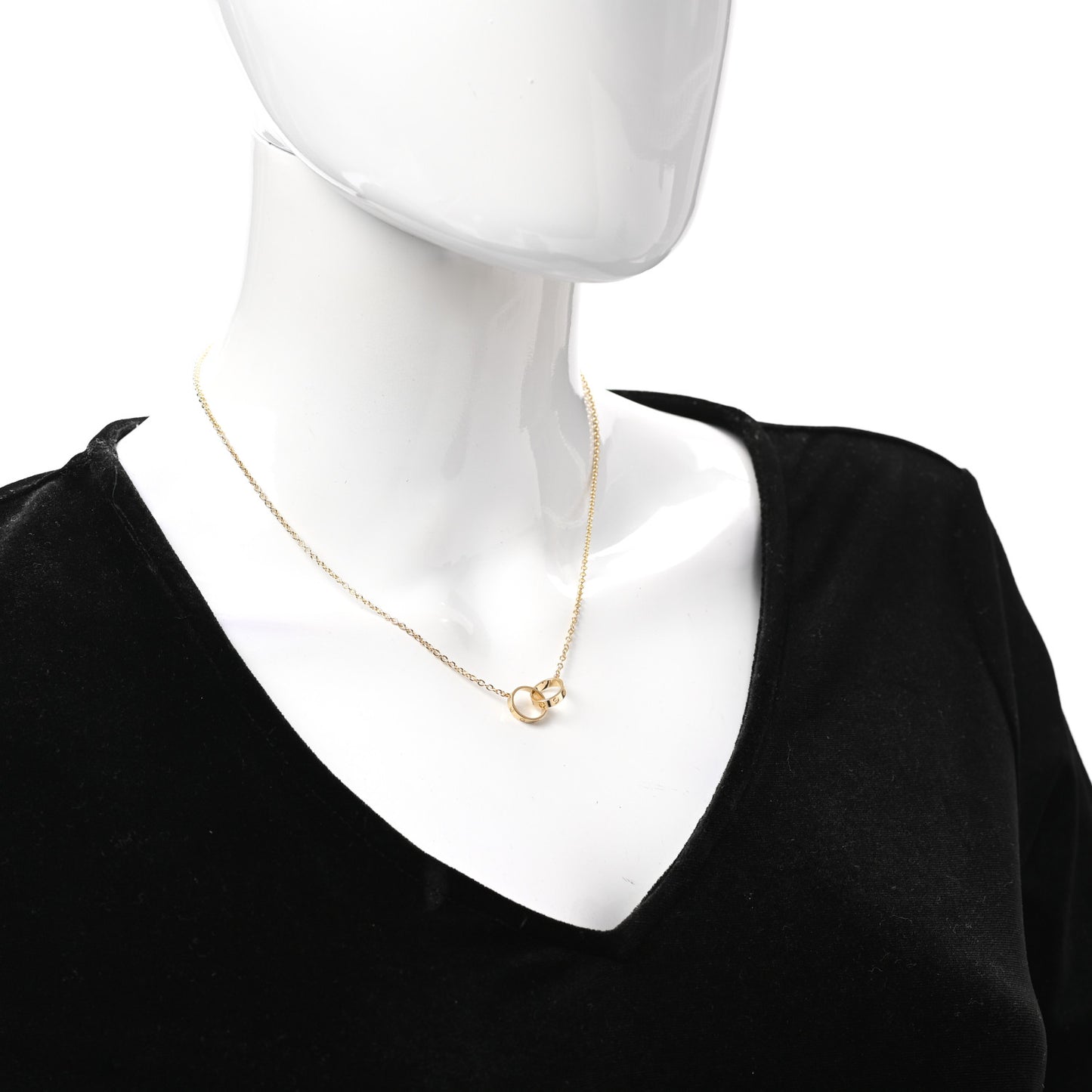 18K Yellow Gold Interlocking LOVE Necklace