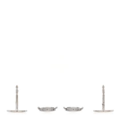 Hermes Sterling Silver TPM Ex-Libris Earrings 3 of 5