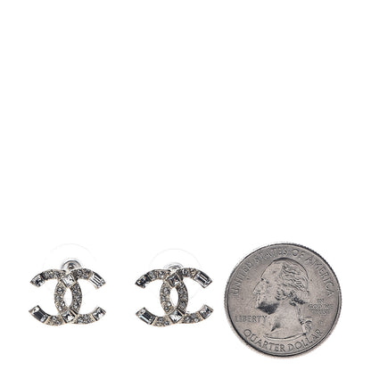 Chanel Crystal Baguette CC Earrings Gold 2 of 5