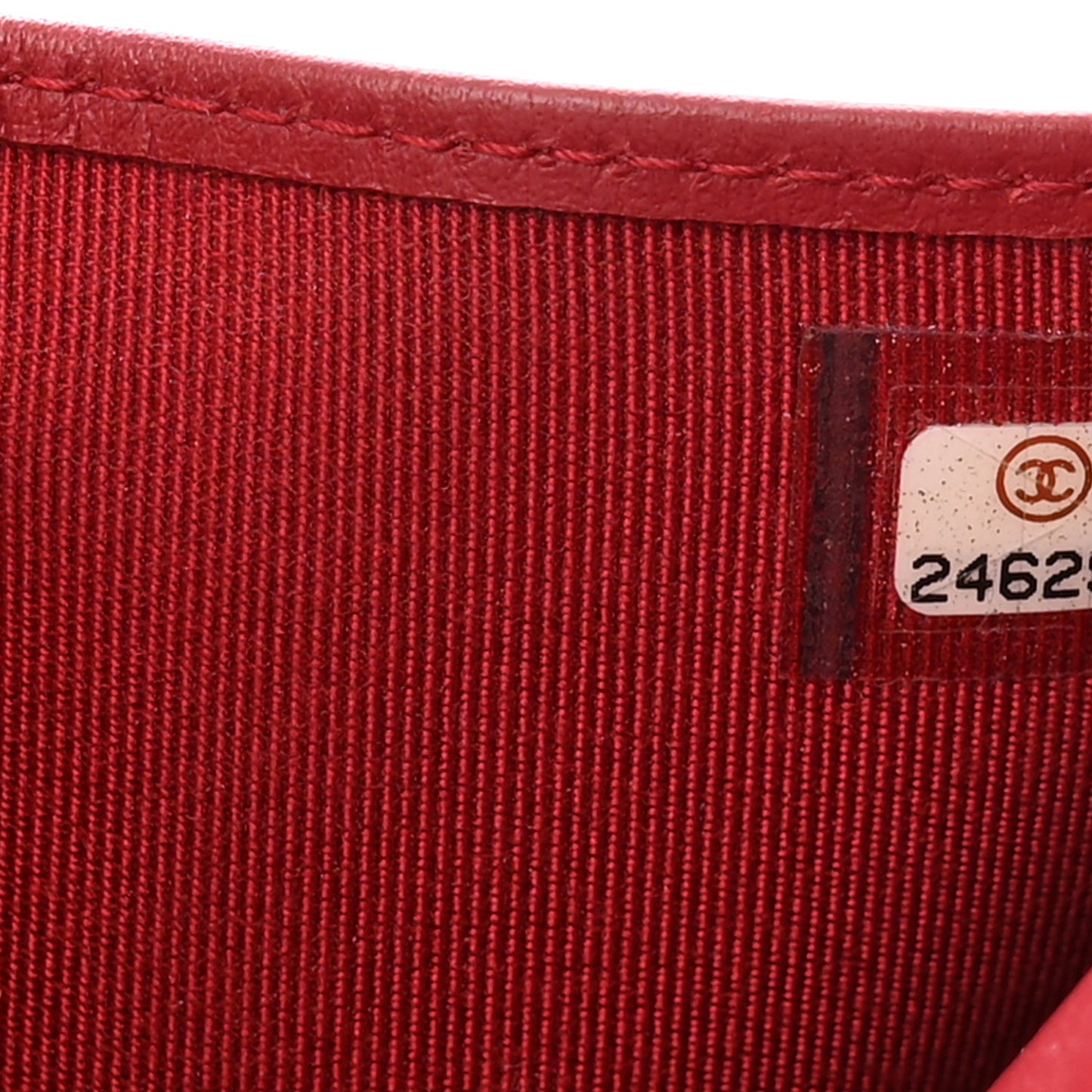 Caviar Quilted Compact Flap Wallet Dark Red
