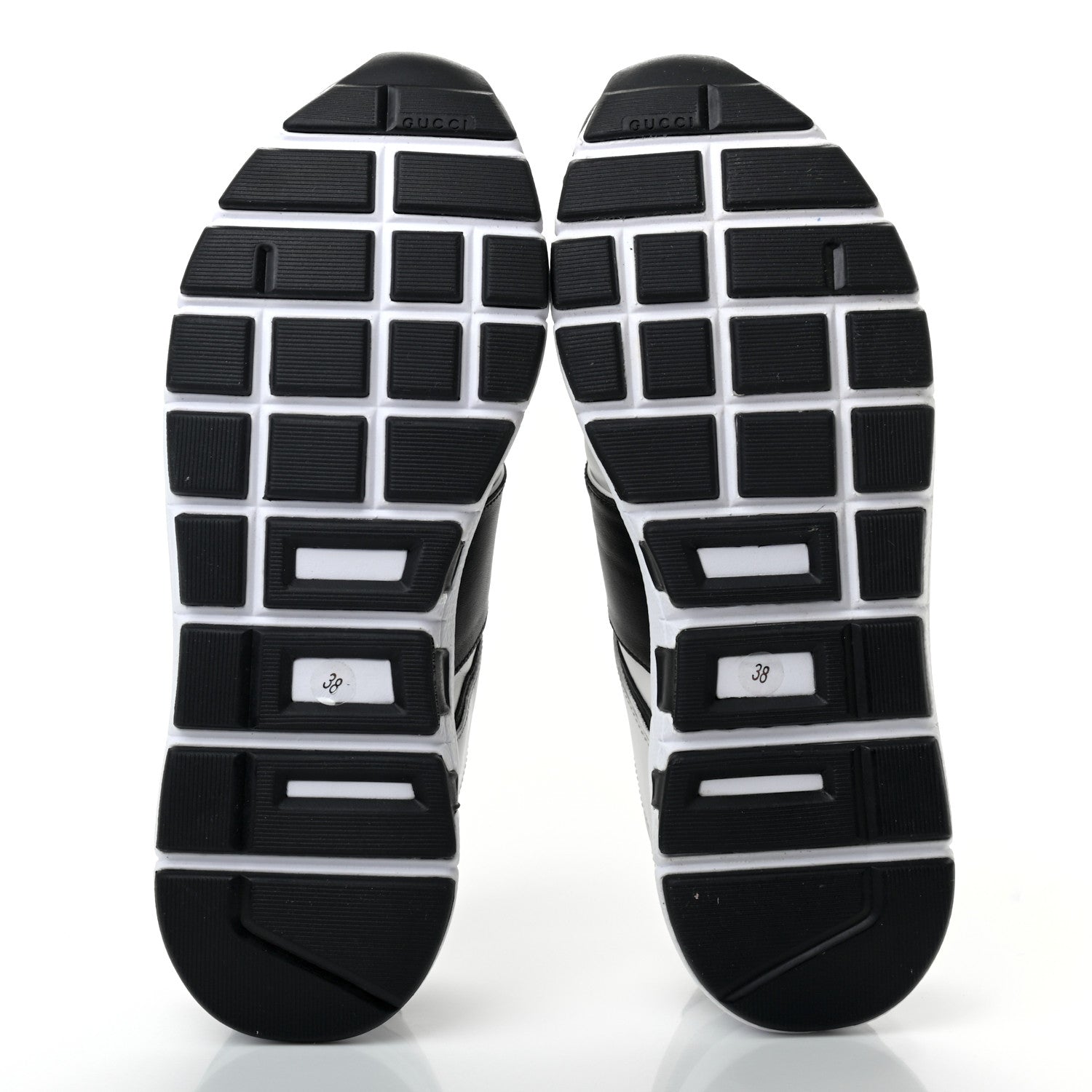 Gucci Calfskin Womens Interlocking G Sneakers 38 Black White 5 of 7