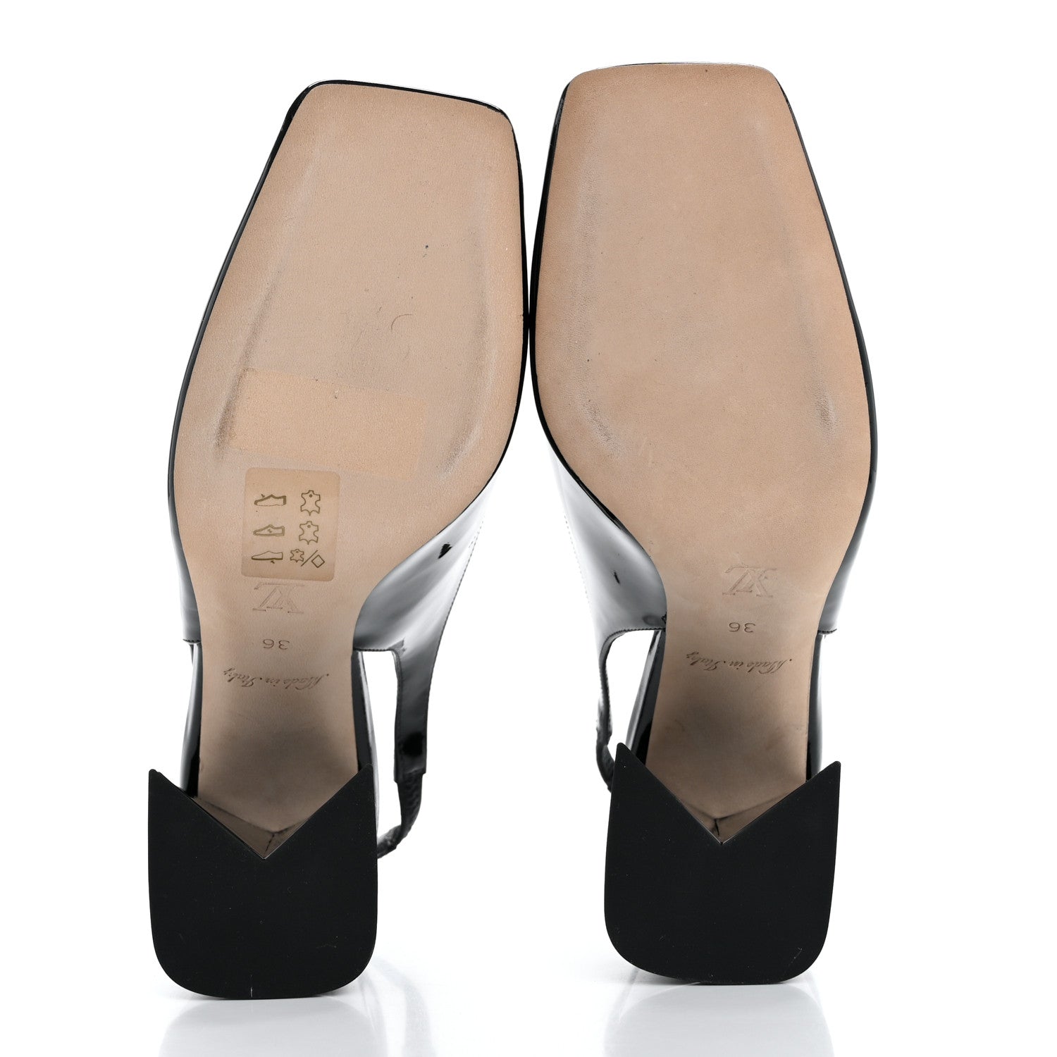 Louis Vuitton Patent Calfskin Shake Slingback Pumps 36 Black 6 of 10