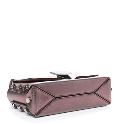 Jimmy Choo Metallic Calfskin Lockett Shoulder Bag Pink 3 of 4