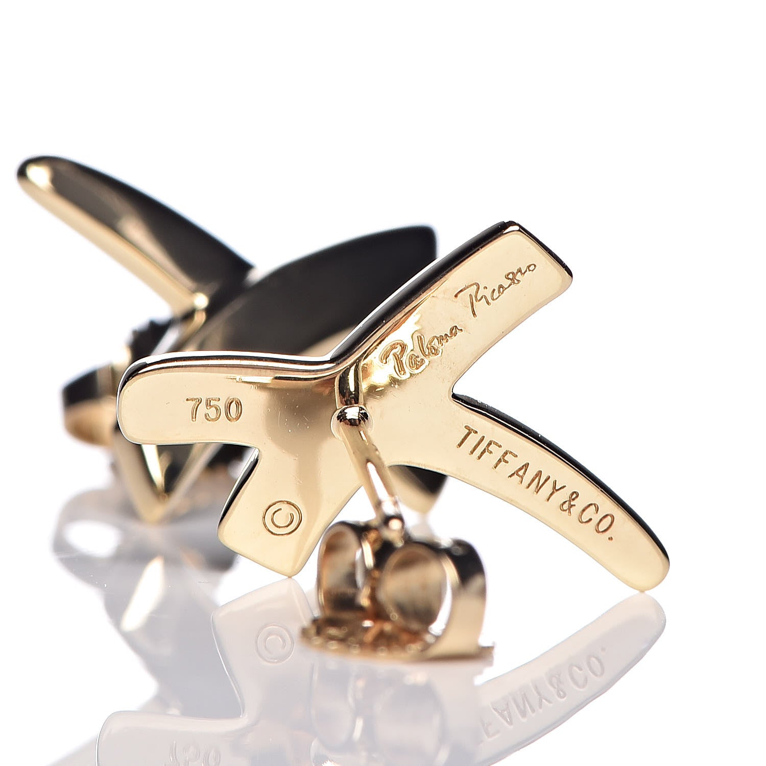 Tiffany 18K Yellow Gold Paloma's Graffiti X Earrings 3 of 4