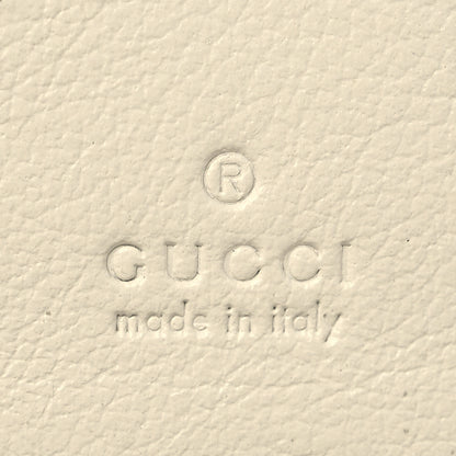Gucci Vintage Effect Calfskin Matelasse Diagonal Torchon GG Marmont Card Case Wallet Mystic White Blue Agata 6 of 6
