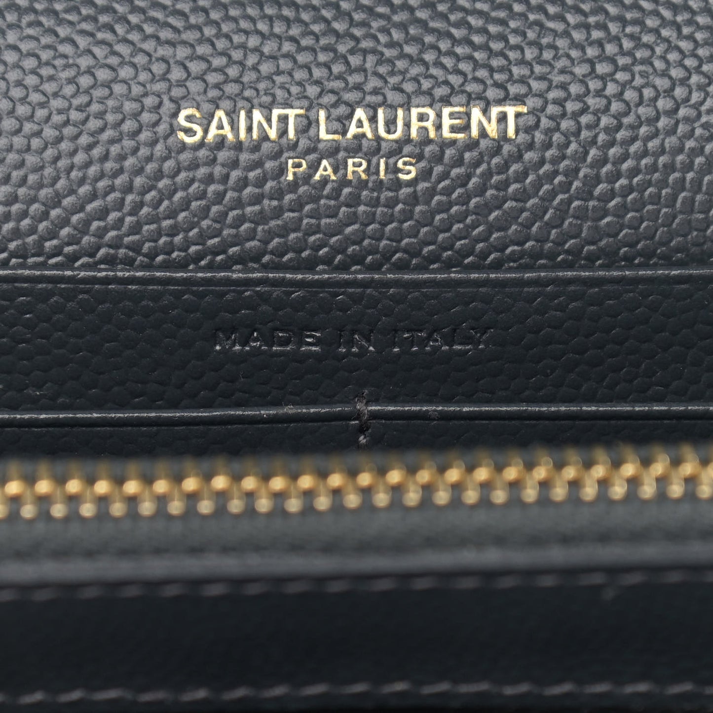 Grain De Poudre Matelasse Chevron Monogram Chain Wallet Dark Smog