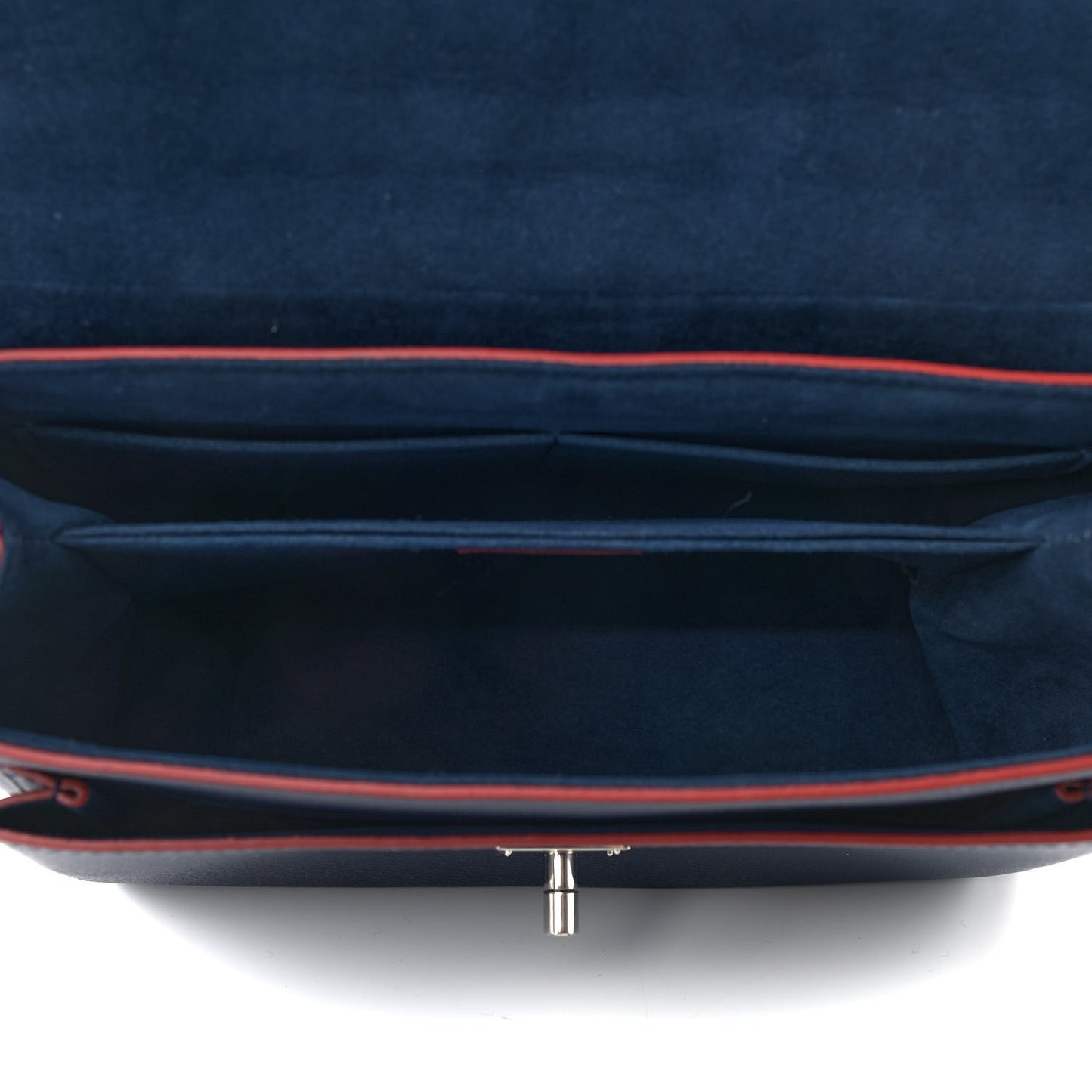 Soft Calfskin My Lockme Top Handle Marine Rouge