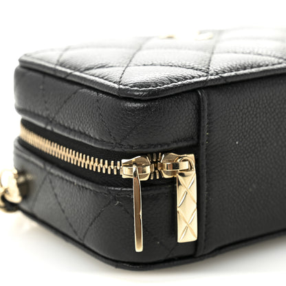 Chanel Caviar Quilted Small Top Handle Vanity Case Black 10 of 12
