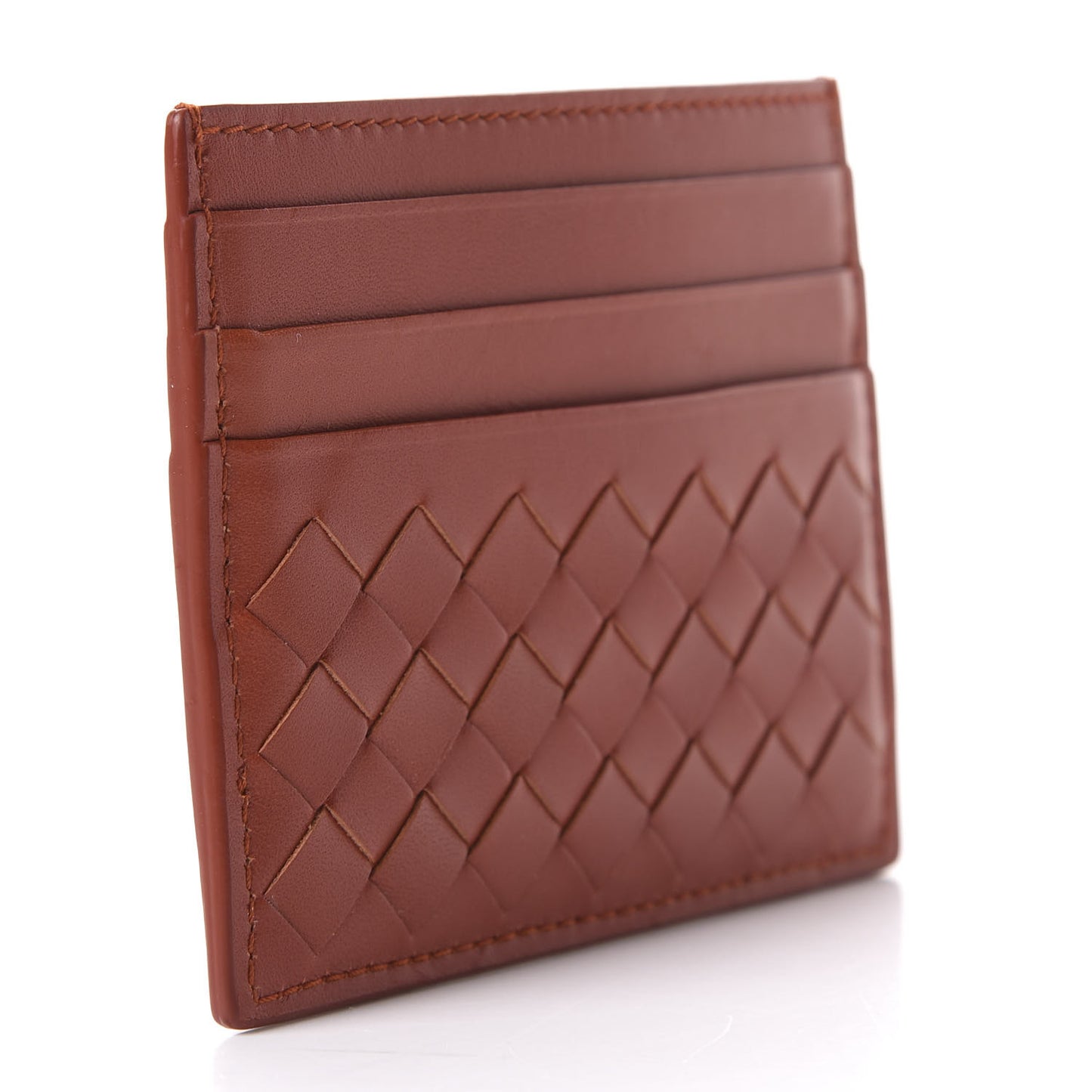 Nappa Intrecciato VN Card Case Rust