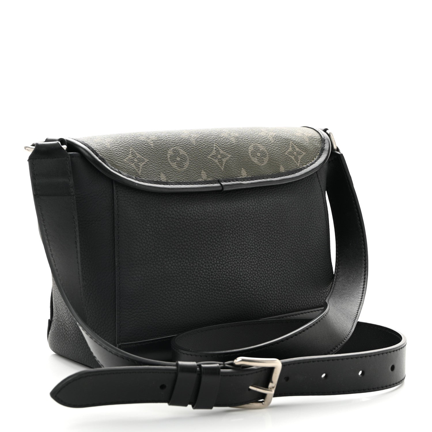 Louis Vuitton Grained Calfskin Monogram Pulse Messenger Khaki Black 3 of 10
