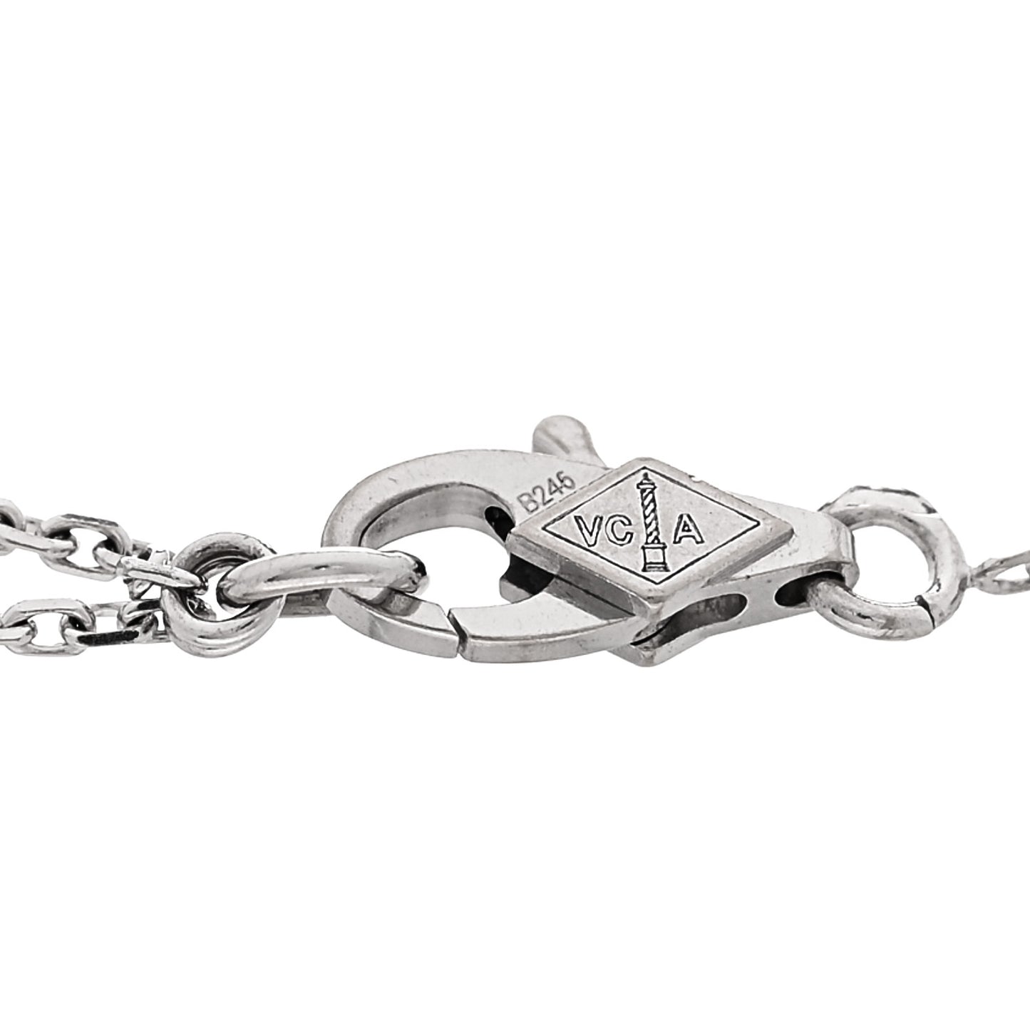 18K White Gold Diamond Sweet Alhambra Bracelet