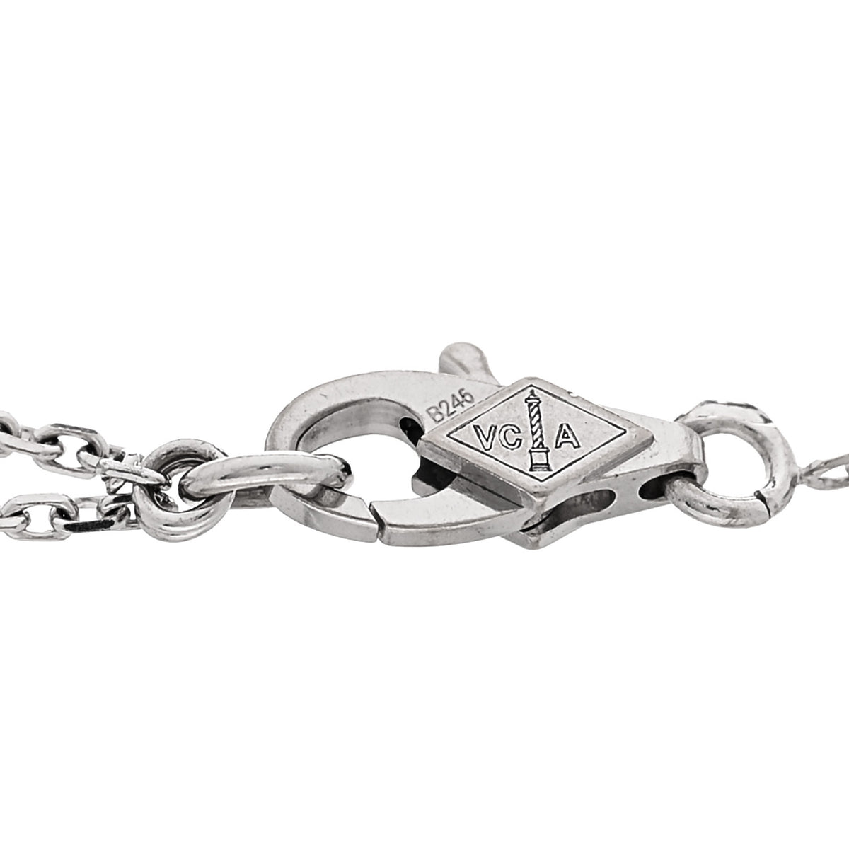 Van Cleef & Arpels 18K White Gold Diamond Sweet Alhambra Bracelet 3 of 6