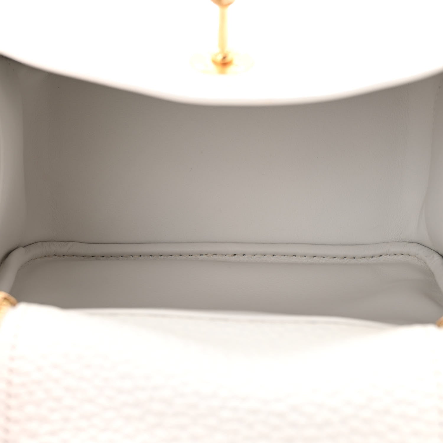 Hermes Taurillon Clemence Mini Lindy 20 New White 5 of 11